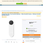 Google Nest Doorbell (Battery) $271.39 Delivered @ PB Technologies (Price-Beat $257.82 @ Officeworks)
