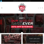 20% off Sitewide + Delivery ($0 with $125 Order, Minimum $65 Order, Excludes WA/TAS/NT/Regional) @ Vic's Meat