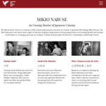 [ACT] Free Screenings: 4 Films by Mikio Naruse at NFSA (Booking Required) @ Japanese Film Festival