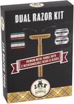 Jack The Barber Dual Edge Razor Kit Metal Handle with 2 Heads & Blades $10, Razor $7 @ Woolworths