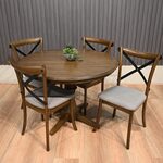 [NSW, VIC] Salvanar 5-Pcs Round Dining Set $379 (Was $1,115) + $95 Metro MEL/SYD Delivery Only ($0 MEL C&C) @ Harbour Lane