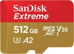 SanDisk 512GB Extreme microSDXC UHS-I Memory Card with Adapter $78.26 Delivered @ Amazon US via AU