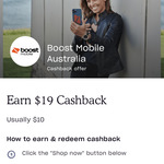 Boost Mobile: $19 Cashback on $15 SIM (55 GB 28-Days) @ Zip (App Required)