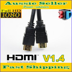 HDMI Cable V1.4, Ethernet Gold Plated 2m@ $5.45, 3m @ $6.99 Delivered