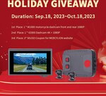 Win a M1000 2CH Motorcycle Dashcam Pack or a V2000 4K+1080P 2CH Dashcam from Mercylion