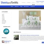 2 Pack HUDSON Bath Towel for $13.95 + FREE SHIPPING SheetsAndTowels.com.au