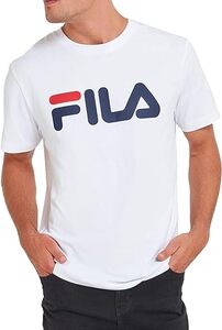 Fila Unisex Adult's Classic T-Shirt (Silver/Black/Navy/Red/Rose/White ...