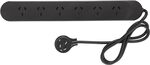 [Prime] HPM 6-Outlet Surge Protected Powerboard Black $6.78 Delivered @ Amazon AU