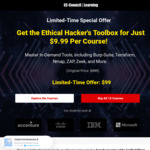 Ethical Hacker's Toolbox for US$9.99 (~A$15.30) Per Course @ EC-Council Learning