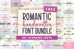 Romantic Handwritten Font Bundle (60 Fonts) - Free (Valued $900) @ Creative Fabrica