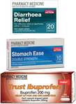 10x Stomach Ease Forte + 20x Diarrhoea Relief + 48x Ibuprofen Tablets $9.99 Delivered @ PharmacySavings