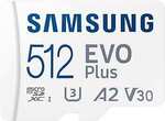 Samsung EVO Plus Gen2 MicroSD Card 512GB & Adaptor $50.27 + Delivery ($0 with Prime/ $59 Spend) @ Amazon AU