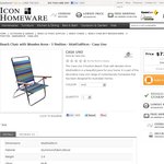 Beach Chair with Wooden Arms - 3 Position. Free Shipping. $71.99
