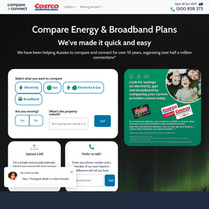 Up to $250 Gift Card for Switching Gas, Electricity & Internet Providers Online (Costco Members Only) @ Compare & Connect