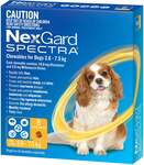 45% off NexGard Spectra for Small Dog 3.6 - 7.5kg (Yellow) - 6 Pack $78.50 + Delivery ($0 SYD C&C/ with $200 Order) @ Peek-a-Paw