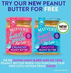 Buy Mayver's Lovli Spoon No Stir Smooth or Crunchy 325g Peanut Butter from Coles, Get 100% Back as Voucher, Limit 8000 Claims