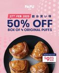 [VIC, NSW, WA] 50% Box of 4pcs Original Apple Puffs: $9.95 (Limit 2 Boxes Per Customer, RRP $19.90) @ Pafu AUS