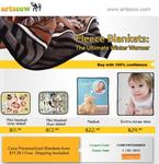 ArtsCow Cozy Personalized Blankets from $11.99-Free Shipping