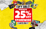 Minimum 25% Off Everything Storewide + Delivery ($0 C&C/ in-Store) @ Autobarn