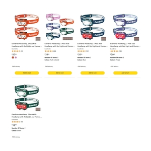 [Prime] Buy Select 2-Pack/5-Pack EverBrite Headlamps ($14.24-$31.59 Delivered), Get 5 Free Headlamps @ WORKPRO Amazon AU