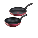 Tefal Delight Induction Non-Stick Twin Pack 28cm Frypan / 28cm Wok in Red $89.99 + Delivery ($0 C&C/ in-Store) @ MYER