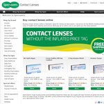 SpecSavers Contact Lenses $50 off When You Spend over $100+ $10 Shipping
