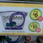 10 Chobani Yoghurts for $10 @ Woolworths