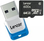 Lexar 64GB Mobile micro SDXC Memory Card+USB 3.0 Card Reader - $119.95 / 32GB - $69.95 +FREESHIP
