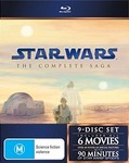 JB Hi-Fi - Star Wars: The Complete Saga (Blu-Ray) 9 Disc Set - $67.20 (delivery: $0.99)