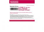 Get 3 For 2 On All Full Priced Fiction Titles - At Borders!