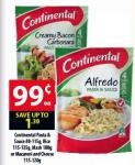 Continental Pasta & Sauce, Rice, Mash or Mac & Cheese 99c Save $1.30 - Woolworths (QLD)