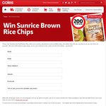 Win 1 of 200 Packets of Sunrice Brown Rice Chips (155g) from Coles