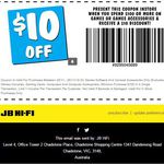 JB Hi-Fi $10 off Games and Gaming Accessories (Min $100 Spend)