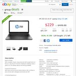 HP 250 G3 15.6" Laptop $229 Delivered eBay Groupbuy