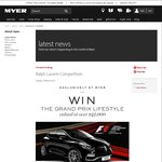 Win a Renault + Trip to 2016 Melb GP with Myer + Ralph Lauren