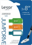 Lexar 8GB JumpDrive V20 USB 3 Pack $9.95 Was $19.95 @ The Good Guys