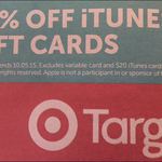 20% off iTunes Gift Cards at Target & Officeworks