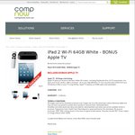 Comp Now - iPad 2 Wi-Fi 64GB White with Bonus Apple TV - $499