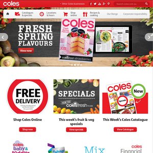 Get $10 off First Grocery Order with Coles Online When You Spend $100+ and Use Click & Collect