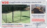 Win a Large, Portable Cat Enclosure Valued at $599 from Catsnet.com
