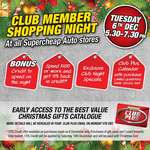 Supercheap Auto Club Plus Night 6/12 | Spend $100 Get $15 Back as Credits - Stack with AmEx ($80 for $115 Spend) | INSTORE