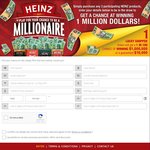 Win $10,000 or $1,000,000 Cash from Heinz [Purchase Heinz]