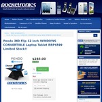 Pendo 360 Flip 12" Windows Convertible Laptop Tablet - $285 Shipped (RRP $599) @ Pocketronics.com.au