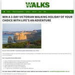 Win a Victorian Guided Walking Holiday of Choice for 2 from Great Walks