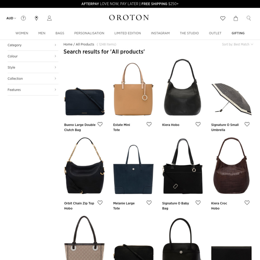 Buy Grey Croc Embossed Leather Bucket Bag | Oroton | GlamCorner