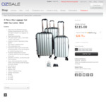 [OZSALE] 3 Piece Luggage Set With TSA Locks for $115.00 Shipped (Was $249)