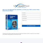 FREE Contour Next Blood Glucose Meter @ MyHealthTest (for People Living with Diabetes Only)