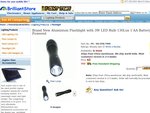 Aluminium LED Flashlight 130Lux $2.00 + Worldwide Free Shipping (Water-resistance)