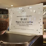 Regular Barista Made Coffee or Tea $1.80 @ David Jones
