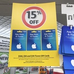 15% off iTunes Gift Cards ($30, $50, $100), Max 10 Cards Per Customer until 15 July @ Coles Express